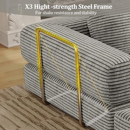 BSHOMGI 4 in 1 Convertible Sofas Boneless Couches - Image 3