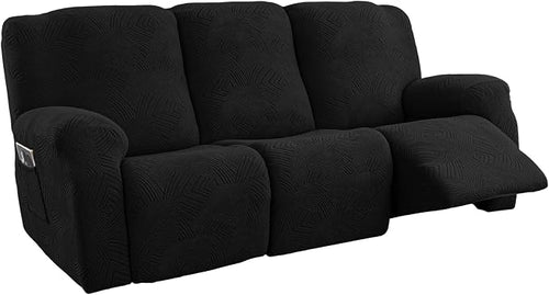 5-Piece Recliner Sofa Covers, Stretch Geometric Strokes Jacquard Recliner Sofa by Unknown