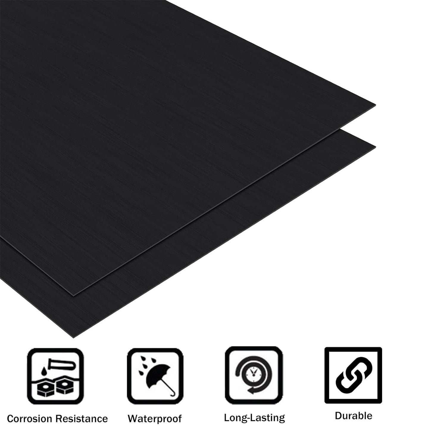 2Pack Anodized Aluminum Sheet 6 x 12 x 1/32(0.0315") Inch Black Anodized Aluminum Metal Plates Engraving Blanks for Laser Engraving, DIY, 0.8MM Thin Decorative Aluminum Metal Sheets for Crafting