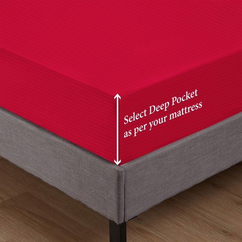 800 Series 100% Egyptian Cotton Sleeper Sofa Bed Sheet Set Stripe Queen Size - Image 4