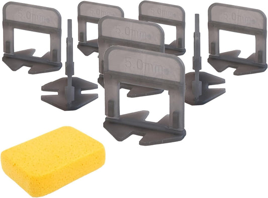 Tile Leveling System (3/16 Inch) – 2000 Tile Spacers – Compatible with Most Wedges for Smooth, Seamless Floor & Wall Tile Installation – 5mm Ceramic & Stone Spacers
