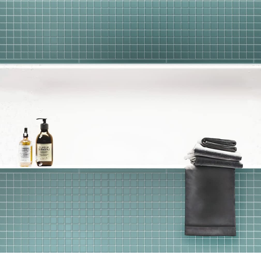 1"x1" Aqua Matte Finished Glass Mosaic Tile (9.67 Sq ft- Box of 10 Sheets)