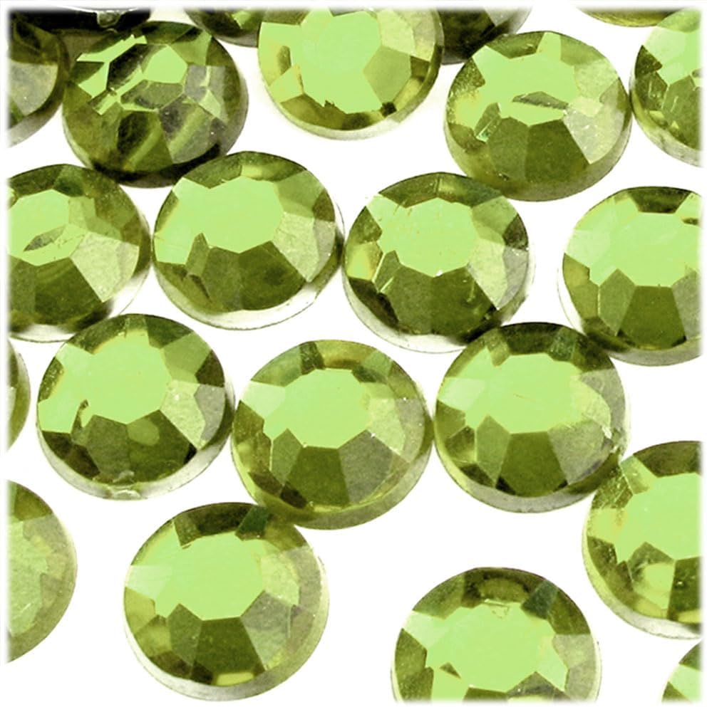 The Crafts Outlet 72pc Flatback Acrylic Rhinestones Round 20mm - Charcoal Gray