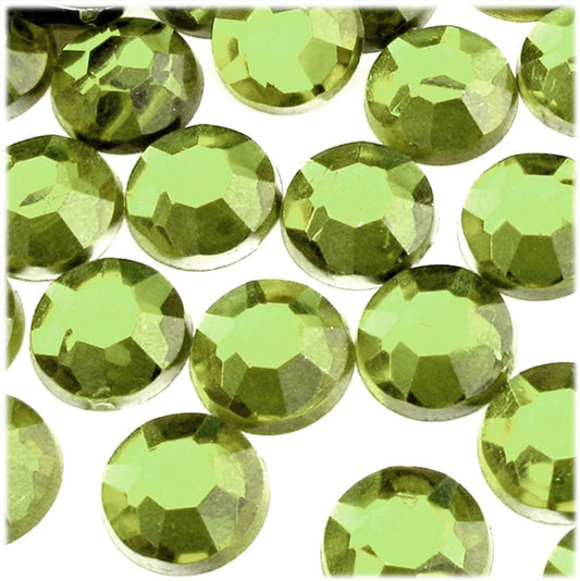 The Crafts Outlet 72pc Rhinestones Round 20mm - Peridot Light Green