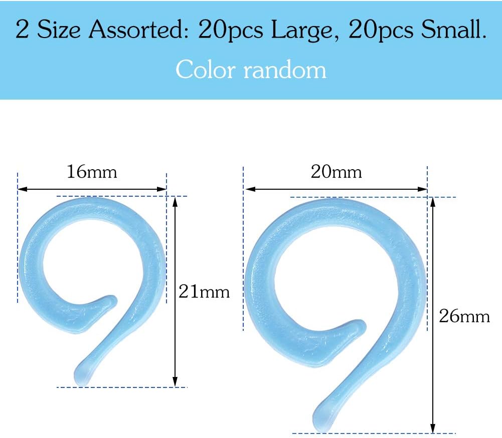 Lokunn 40Pcs Stitch Markers for Crocheting, Crochet Stitch Markers Ring, Multicolor Knitting Stitch Markers for Knitting and Crocheting, Small and Large Locking Markers