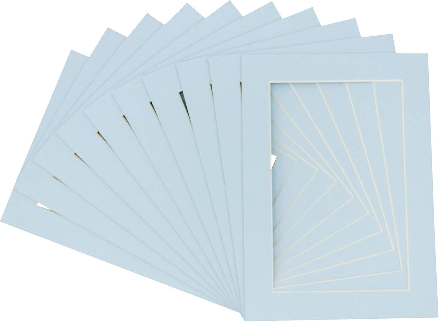 11x14 Mat for 8.5x11 Photo - Precut Baby Blue Picture Matboard for Frames Measuring 11 x 14 Inches - Bevel Cut Matte to Display Art Measuring 8.5 x 11 Inches - Acid Free Pack of 25 MATS