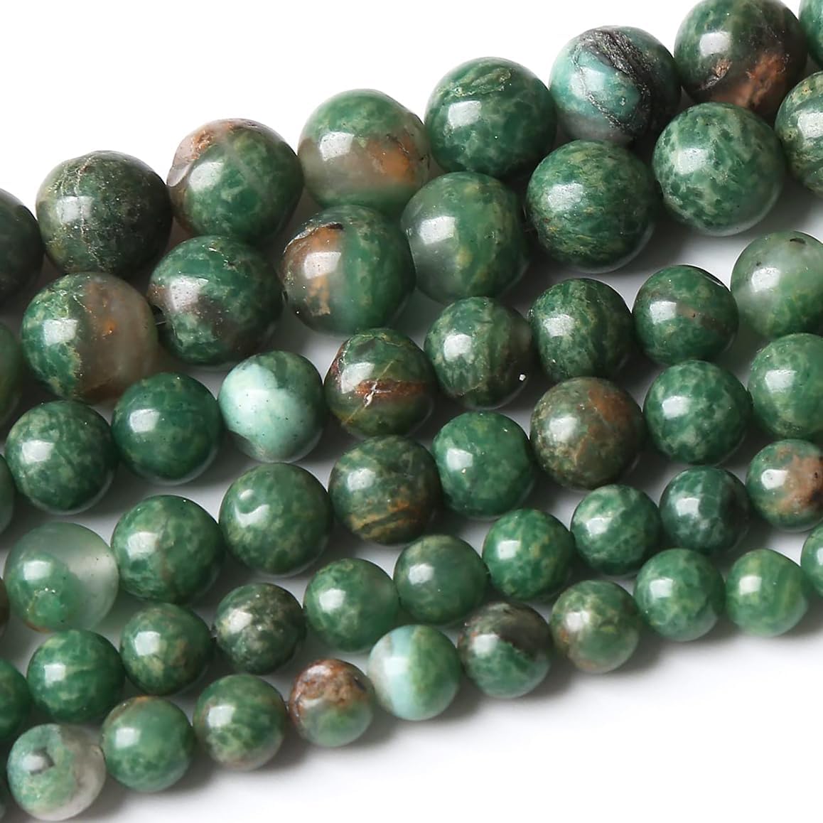 36PCS 10MM Rhyosite Stone Beads Energy Healing Beads for DIY Jewelry Bracelet Necklace Making for Jewelry Making15Inch…