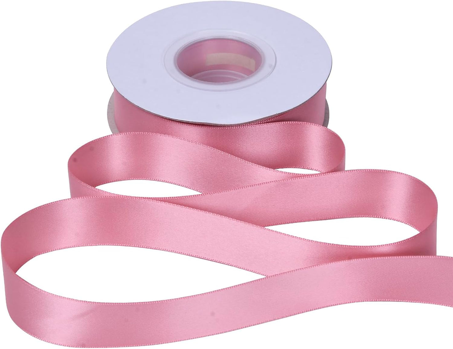 YAMA Dusty Pink Double Faced Satin Ribbon 1 Inch 25 Yards Dusty Pink Ribbon for Crafts Bows Flower Bouquet Wedding Home Decor Gift Wrapping