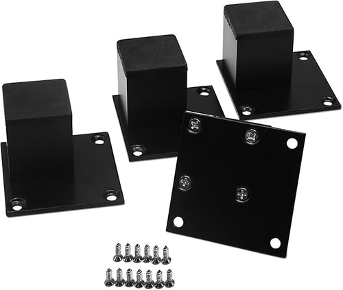 4Pcs 2Inch Metal Furniture Legs, Square Metal Cabinet Support Foot by Qiveno