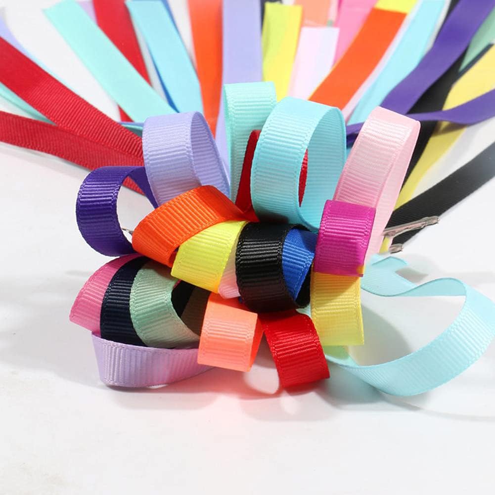 LIUYAXI 5/8" X 50 Yards Solid Pink Grosgrain Ribbon, Perfect for Crafts, Wedding Decor, DIY Hair Accessories, Sewing, Gift Package Wrapping and More
