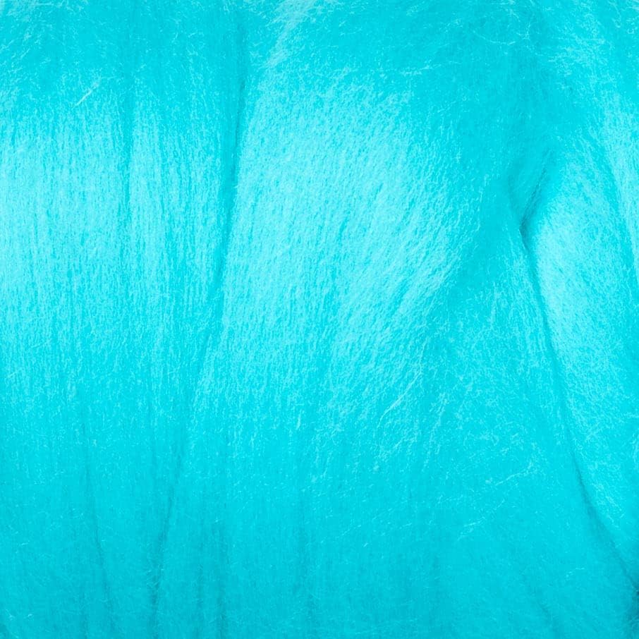 Kondoos Colored Natural Wool roving, 1 lb. Best Wool for Needle Felting, Wet Felting, handcrafts and Spinning. (Cyan, 1 lb)