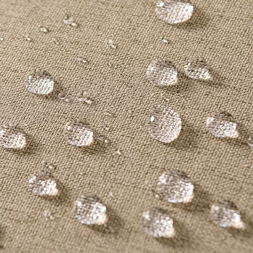 MIULEE Decorative Outdoor Pillow Covers Lumbar Waterproof 12x20 Light Tan - Image 3