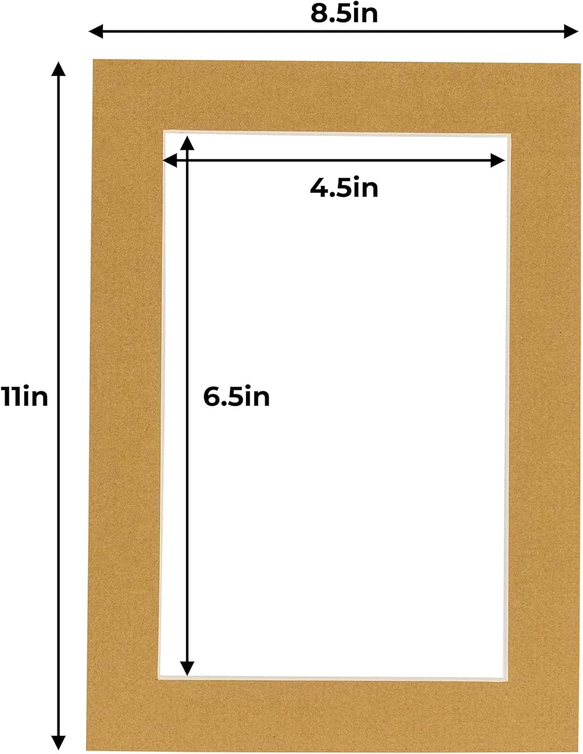 5x7 Mat for 8.5x11 Frame - Precut Mat Board Acid-Free Show Kit with Backing Board, and Clear Bags Rattan Beige 5x7 Photo Matte Made to Fit a 8.5x11 Picture Frame Matboard for Framing, Pack of 25 Mats