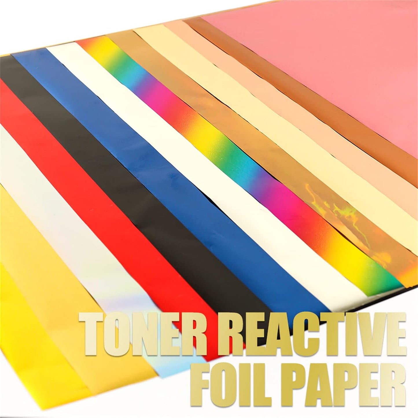 Briartw 20x29cm Hot Foil Paper 50 Sheets Pack Toner Reactive Foil Hot Stamping Foil Paper by Laser Printer and Laminator for Scrapbooking Craft Cardmaking DIY Album (Bronze, 100 Sheets)
