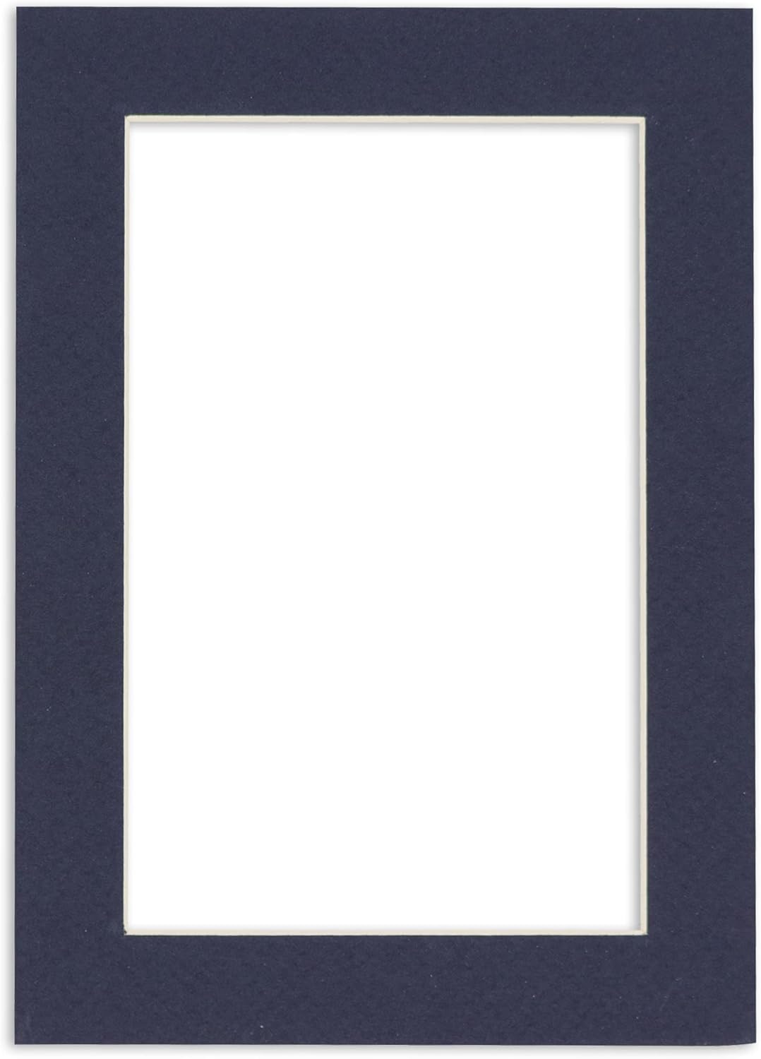 5x7 Mat for 8.5x11 Frame - Precut Mat Board Acid-Free Show Kit with Backing Board, and Clear Bags Navy 5x7 Photo Matte Made to Fit a 8.5x11 Picture Frame Matboard for Framing, Pack of 1 Mat