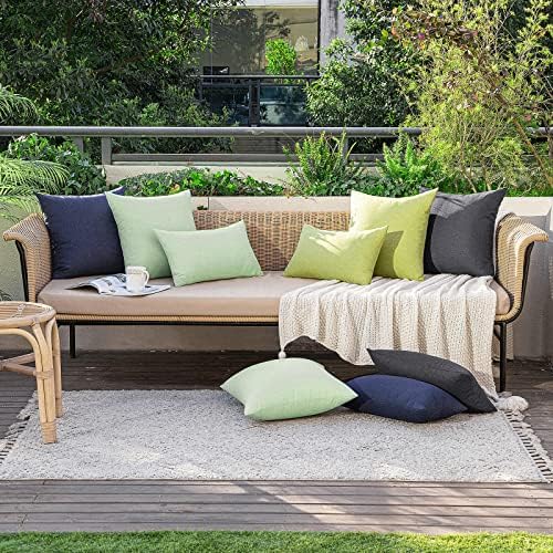 MIULEE Decorative Outdoor Pillow Covers Waterproof 16x16 Black - Image 5