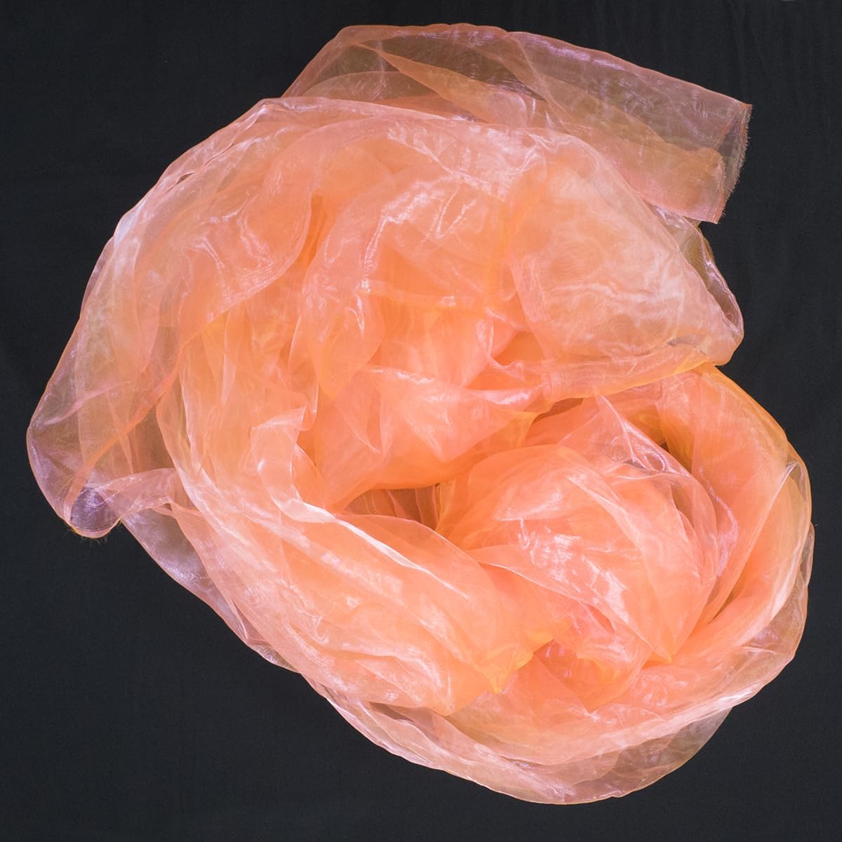 Two-Tone Iridescent Holographic Organza Fabric - 11 Yards by The Yard | Lightweight Sheer Tulle | for Wedding Dresses, Party Decor, DIY Crafts, Shiny Backdrops(Fluorescent Pink-Yellow)