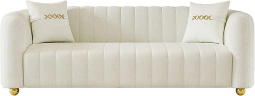 83.46" Fabric Couch for Living Room, Cute Modern Sofa - Image 2