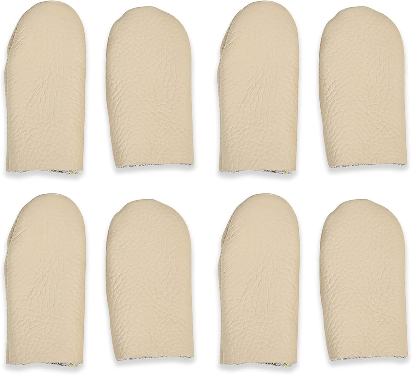 4 Pairs Leather Finger Protector Needle Felting Knitting Finger Thimble Guards Tools, Fingers Thumb Protector for Knitting Sewing Quilting Pin Needles Craft Accessories DIY Sewing Tools(Random Color)