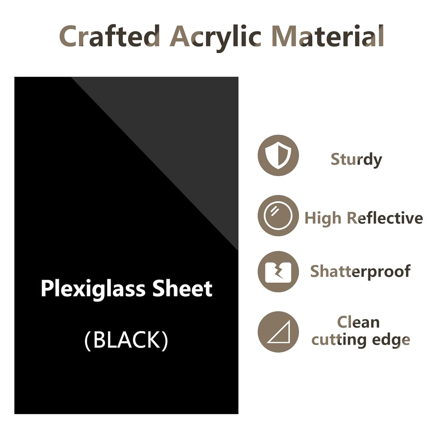 Egofine 4" x 6" Black Plexiglass Sheets 12 Pack 0.04 Inch Cast Acrylic Sheet Thick for DIY Craft Projects, Painting, Photography, Sign, Display Stand, Home Decor, Easy to Cut