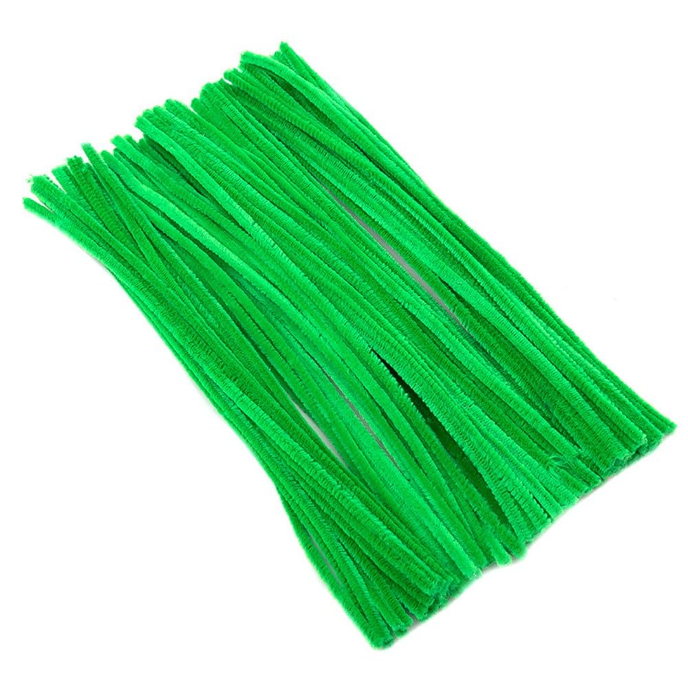 300 Pieces Pipe Cleaners Chenille Stem, 3 Pastel Candy Color Pipe Cleaners Set for Pipe Cleaners DIY Arts Crafts Decorations, Chenille Stems Pipe Cleaners (Green)