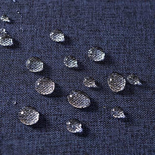MIULEE Decorative Outdoor Pillow Covers Waterproof 12x12 Navy - Image 3