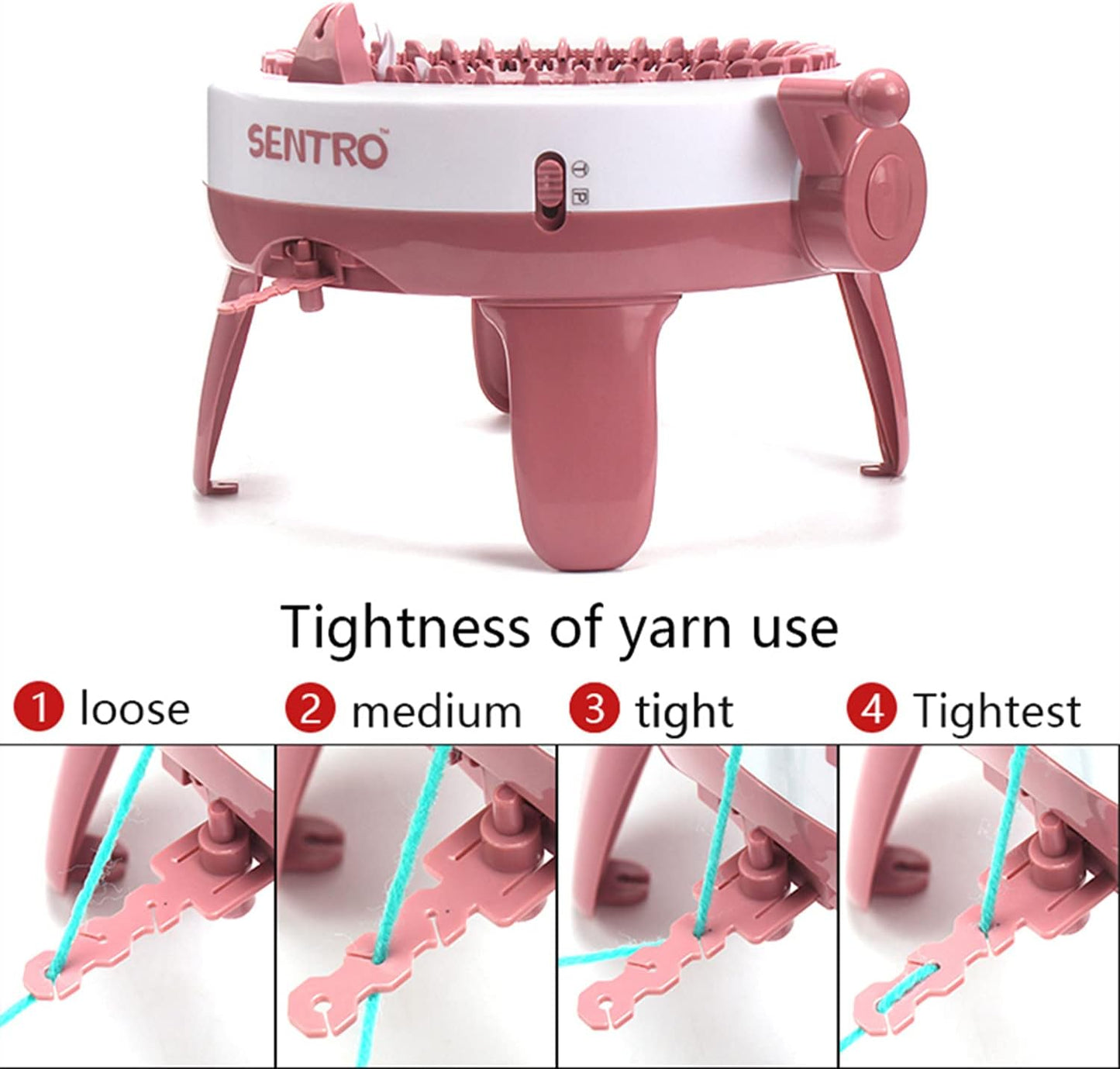 SENTRO Knitting Machine 40 Needles, Smart Weaving Loom Kit, Crochet Machine with Double Mode, Knit Loom Machine for Adults/Kids, Perfect Knit Gift for Beginners, Knitting Enthusiasts