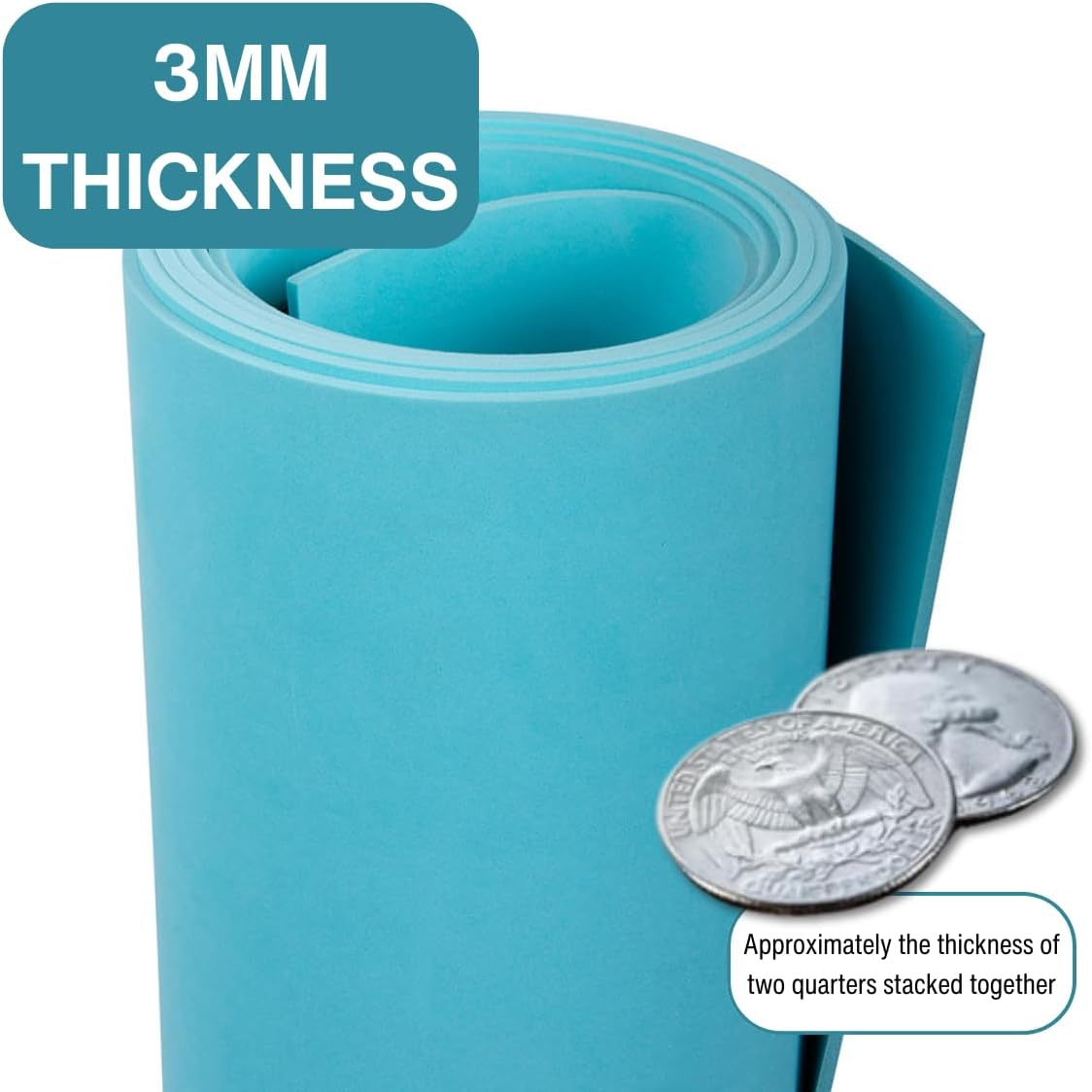 LotusFoam Large 3mm EVA Foam Sheet - 44"x 85" High Density Foam 130 kg/m3 for Cosplay, Costumes, Crafts, Flooring, Outdoor Use - 35 Colors (Dark Grey) - Dark Grey