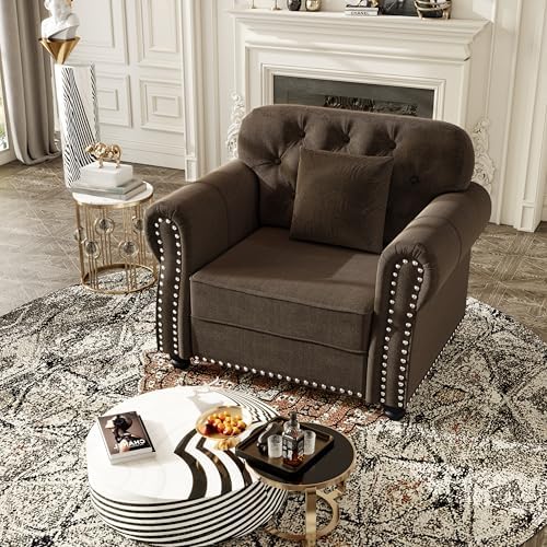 GDFStudio 41.3" Upholstered Velvet Accent Chair - Image 5
