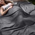 Bedsure Cooling Waffle Blanket for Hot Sleepers, Dark Grey by BEDSURE