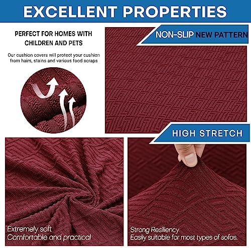 XINEAGE 2-Piece Stretch Armchair Sofa Cover, Washable Couch Covers - Image 5