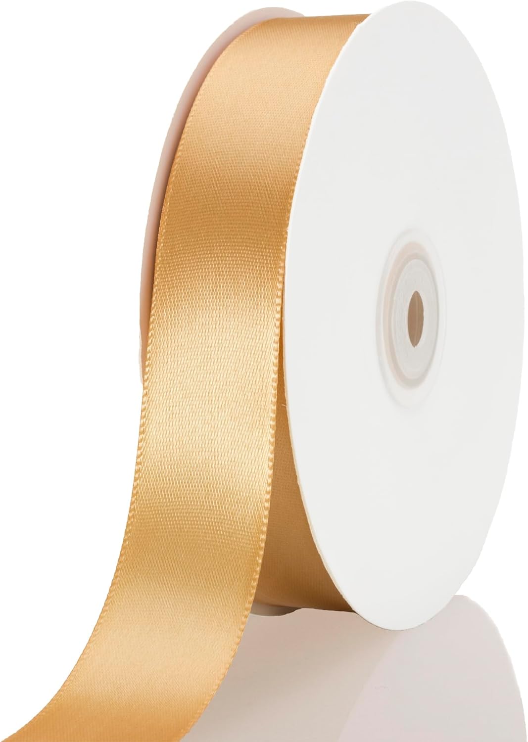 1 Inch Gold Ribbon, 50 Yards Craft Polyester Satin Ribbon Perfect for Gift Wrapping, Handmade Roses, Wedding Party Decorations and DIY Crafts