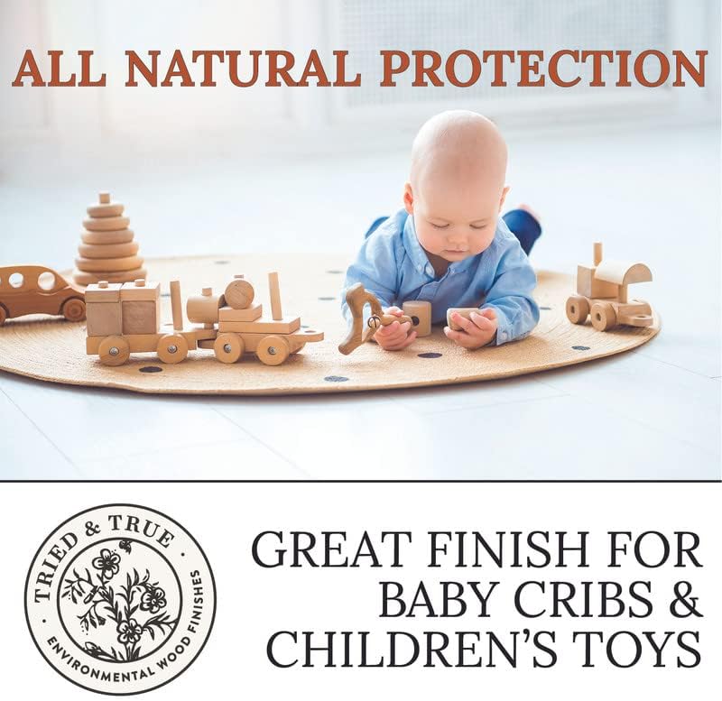 Tried & True Superior Varnish Oil Wood Finish, Quart - Natural Pine Resin & Linseed Oil, Ideal for Interior Furniture, Tables, Countertops - Non-Toxic, Scratch Resistant & Durable