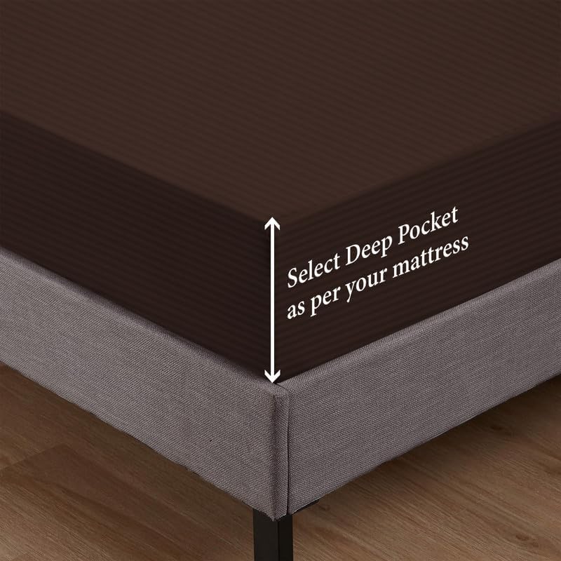 800 Series 100% Egyptian Cotton Sleeper Sofa Bed Sheet Set Stripe Queen Size - Image 4