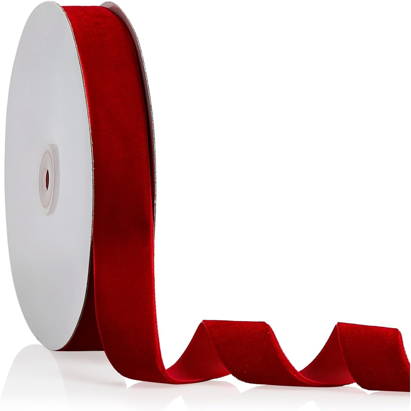 1" X 20 Yards Red Velvet Ribbon for Christmas Tree Wreath Decoration Handmade Crafts Ornaments Gift Wrapping & Bow Making