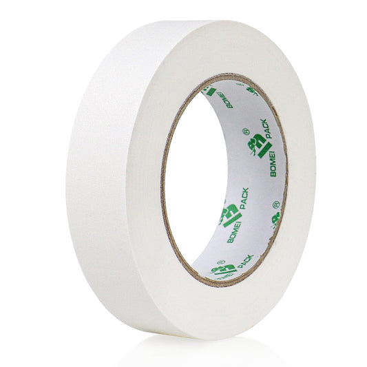 BOMEI PACK White Gaffer Tape, Matte Non-Reflective, 1inch x 30yds No Residue Hand Tear Self-Adhesive Gaffer Tape for Labeling, Cable, Stage, Photo Studio, Painters and Duct Repair, 1 Pack