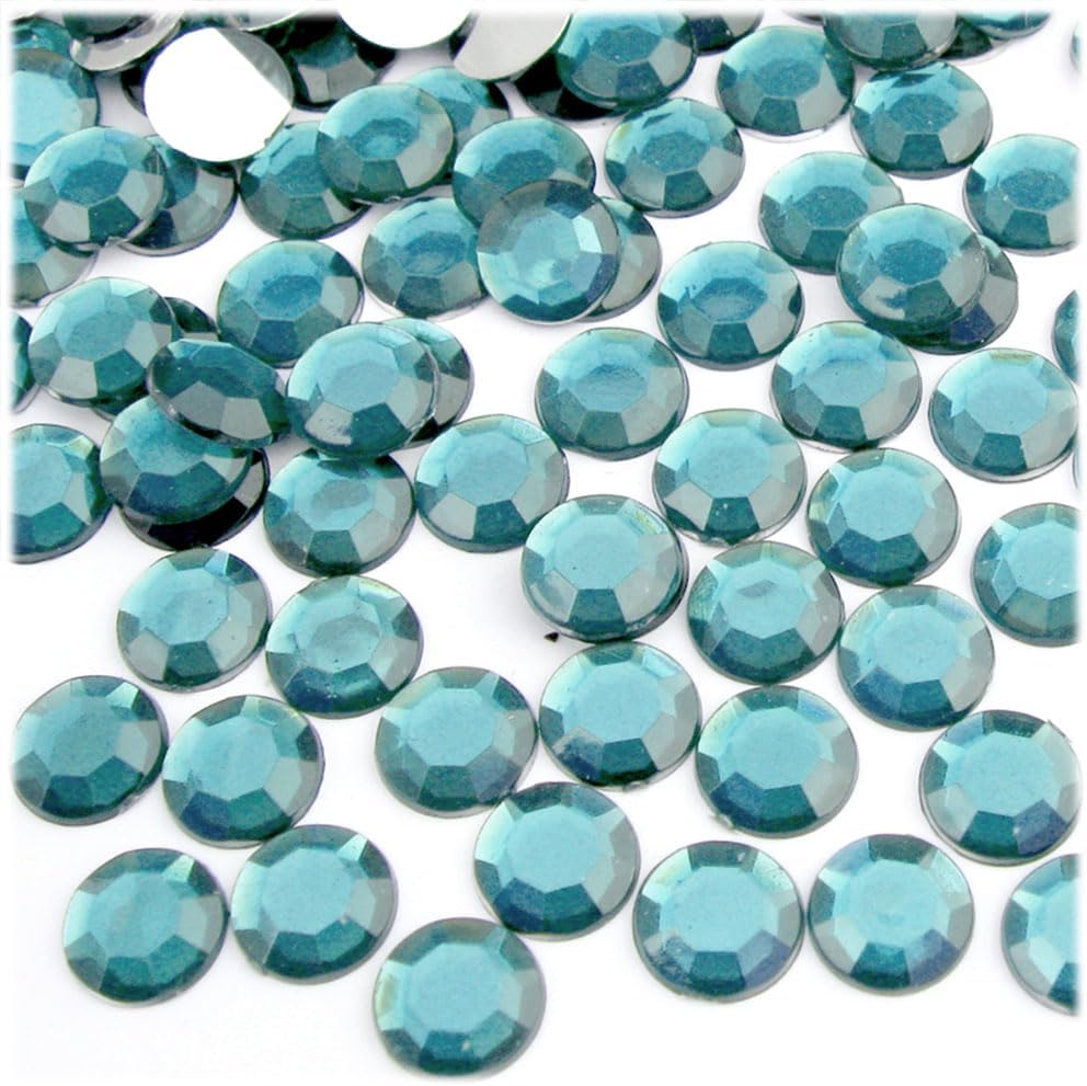 The Crafts Outlet 144pc Rhinestones Round 10mm - Flatback Royal Blue RBL