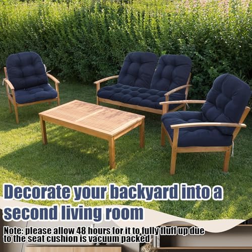Youyole 7 Pcs Wicker Chair Cushions Set, 44 x 19'' Outdoor Waterproof Loveseat - Image 6