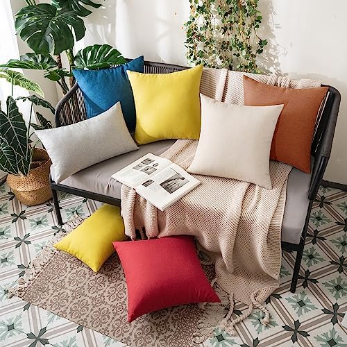 MIULEE Decorative Outdoor Pillow Covers Fall 12x12 Rust - Image 3