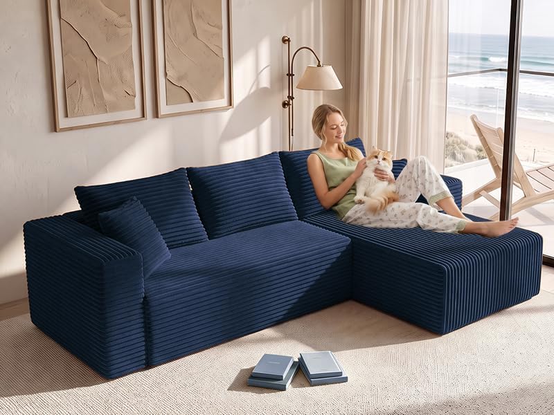 93" Boneless Couch, Modular Sectional Sofa - Image 3