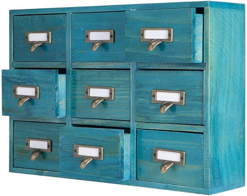 9 Drawers Library Card Catalog Cabinet by PACKGILO