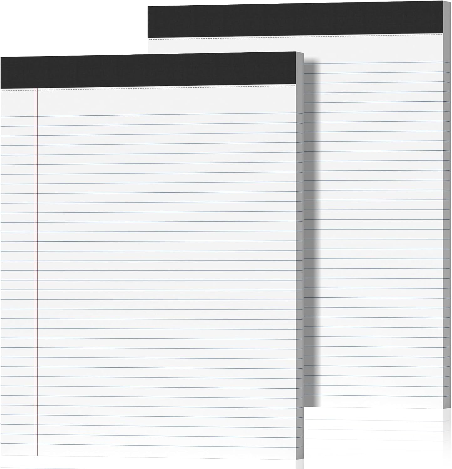 2 Pack Legal Pads 8.5 x 11 College Ruled Note Pads 8.5 x 11 Notepads 8.5 x 11 Micro Perforated Writing Pads 8.5 x 11 Pads of Paper Lined White Paper, 50 Sheets per Notepad for Home, Office, School