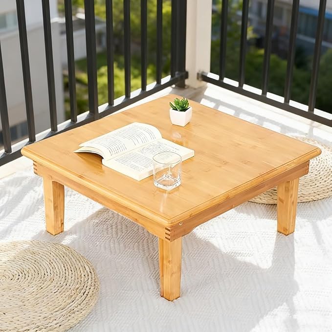 SH-tables Folding Japanese-Style Household Square Bamboo Low Table, Computer - Image 3