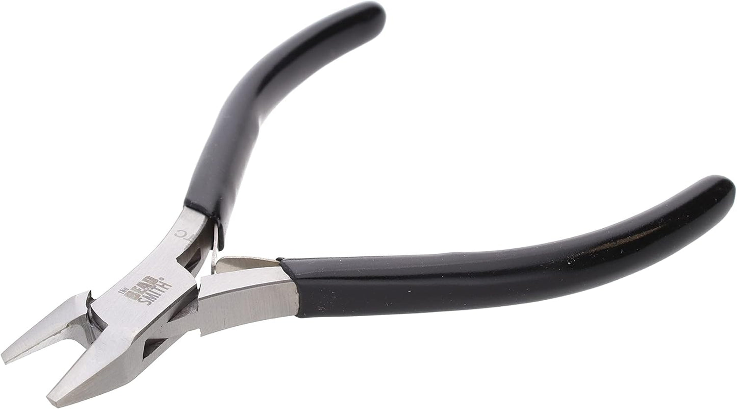 The Beadsmith Heavy Duty Side Cutter – Tungsten Carbide Blade – 4.5 inches (115mm) – Steel Head and Double-Leaf Spring – Designed to Cut Up to 16 Gauge Stainless Steel Wire –Tool for Jewelry Making