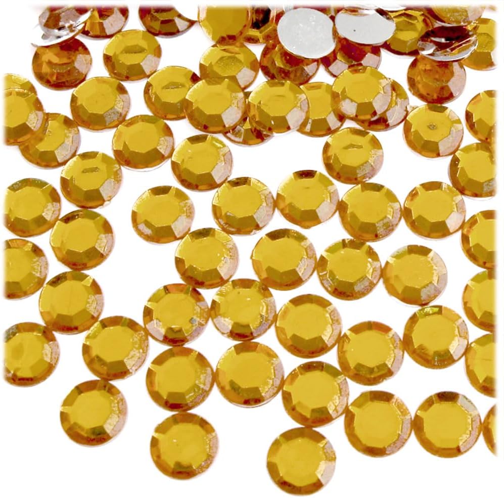The Crafts Outlet 144pc Rhinestones Round 10mm - Flatback Emerald Green EGR