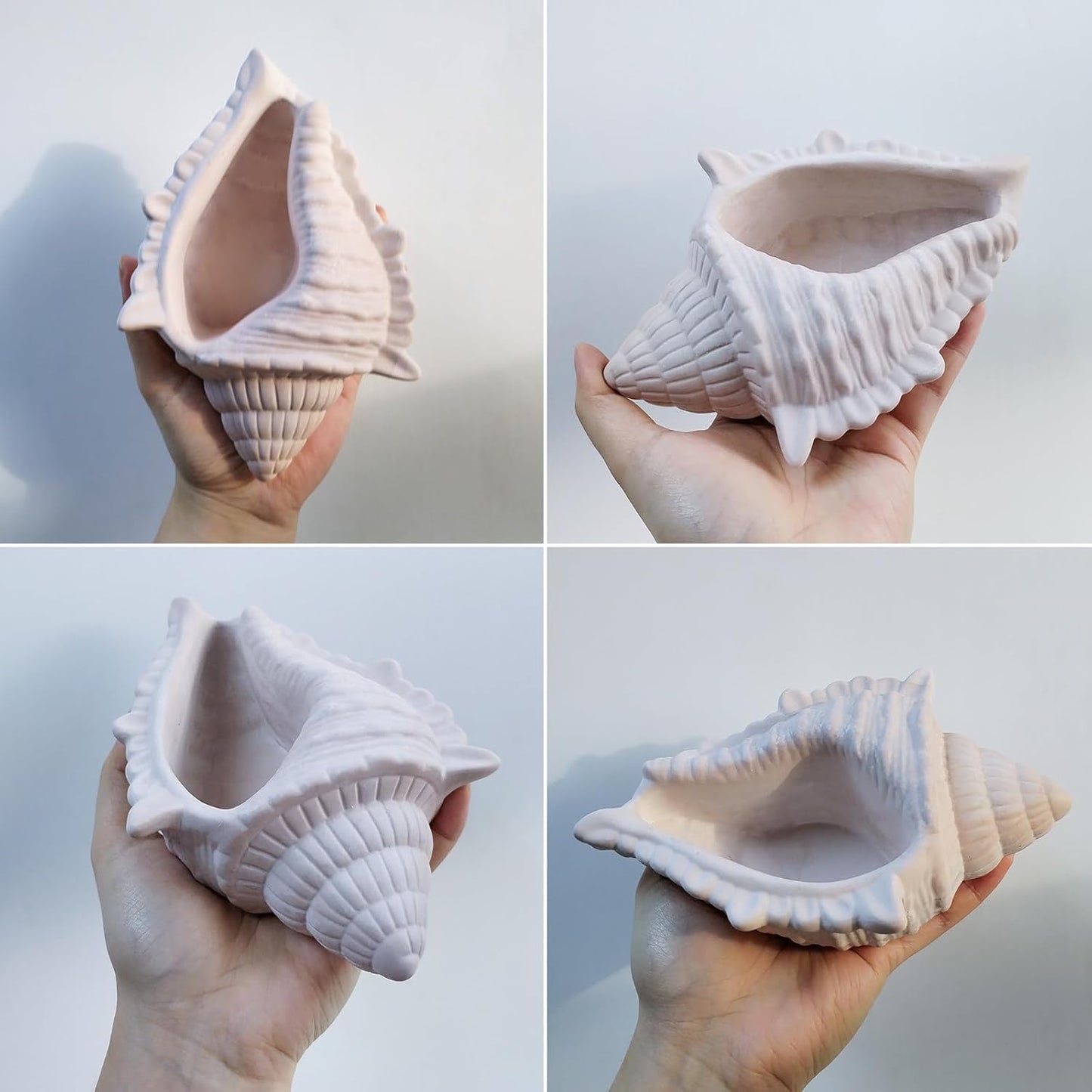 Wehous Large Conch Silicone Mold Unique Conch Shaped Tray Resin Concrete Mold 3D Candle Vessels Trinket Holder Container Epoxy Mold Marine Shell Storage Tray Casting Clay Craft Mould DIY Home Decor