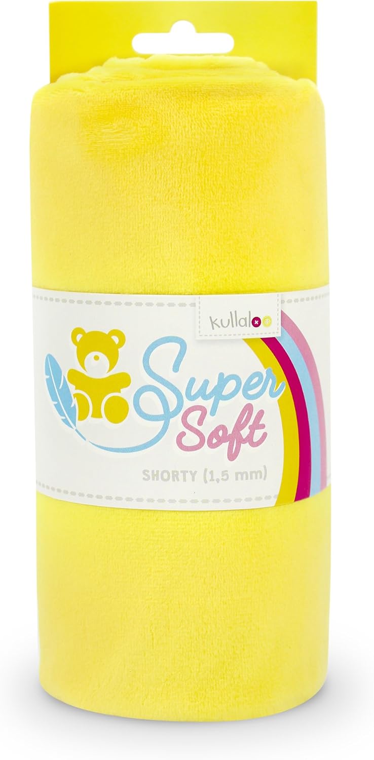 kullaloo Plush Fabric | Solid Yellow Minky Fabric for Sewing | Super Soft Cuddle Material | 39.5x29.5 | Plushies, Baby Blankets, Pillows, Dog Beds, Cat Beds, Beanies, Baby Accessories, Apparel & More