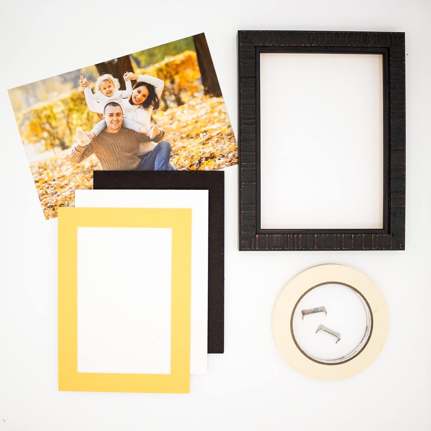 Pack of 25 Acid Free 8x10 Mats Bevel Cut for 6x8 Photos - Chamois Yellow Precut Matboards For Pictures, Photos, Framing - 4-ply Thickness