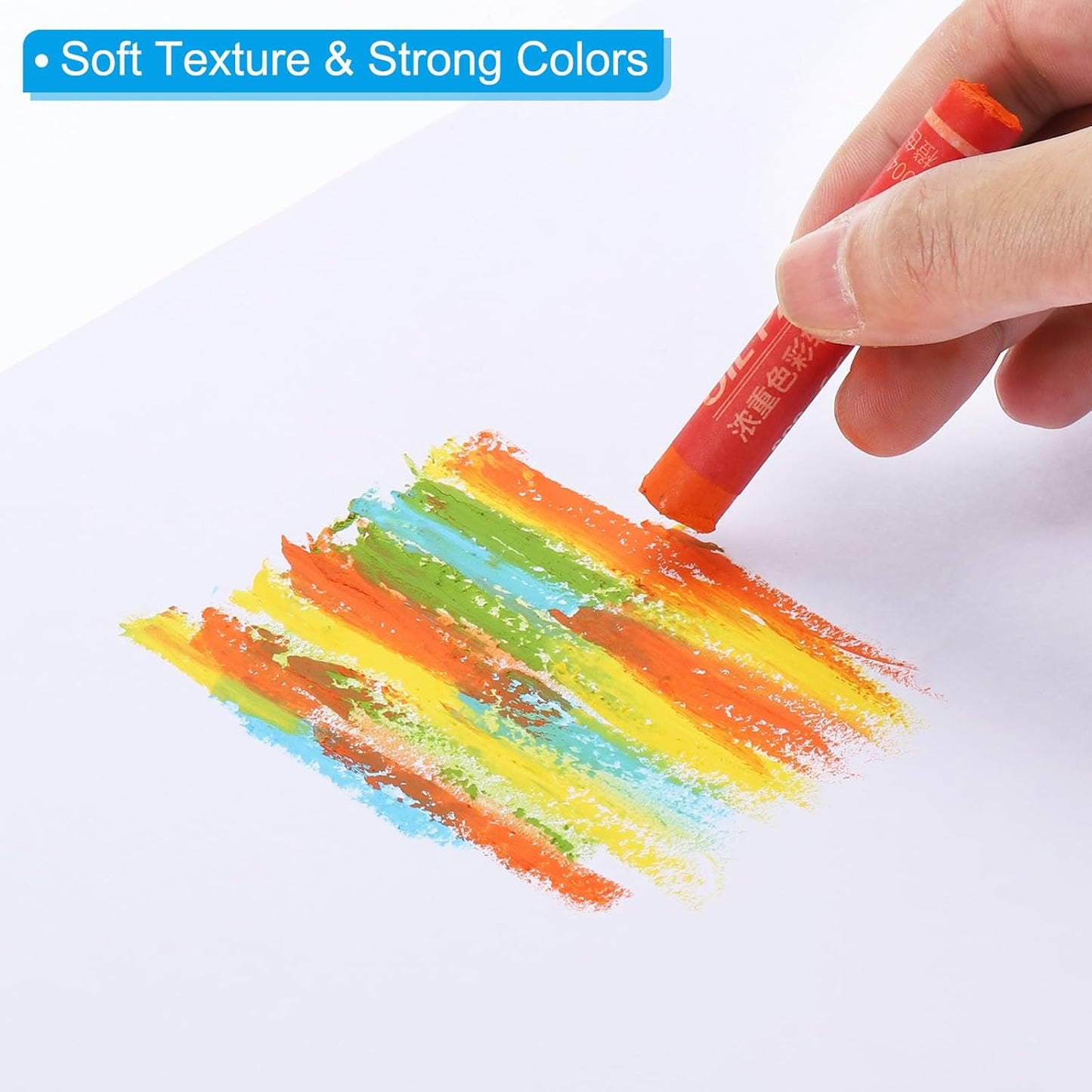 PATIKIL Blue Oil Pastels, 12Pcs Soft Oil Crayons Creamy Pastels Stick Art Supplies for Art Painting Drawing Blending Graffiti for Artists Beginners