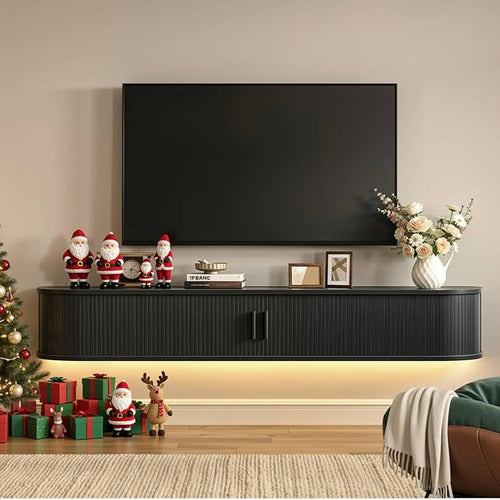 71" Floating TV Stand with Power Outlet by ONBRILL